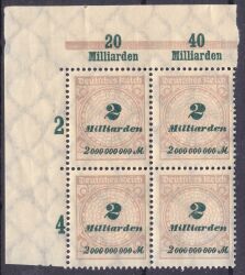 1923  Freimarke: Wertangabe im Kreis mit Rosettenmuster A