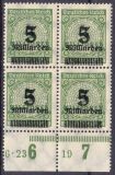 1923  Freimarke: Rosettenmuster mit neuem Wertaufdruck