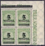 1923  Freimarke: Rosettenmuster mit neuem Wertaufdruck