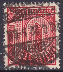 1920  Dienstmarke für Preußen mit Ablösungsziffer "21"