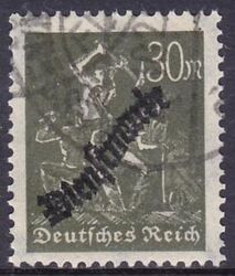 1923  Dienstmarke: Freimarken mit Aufdruck
