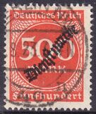 1923  Dienstmarke: Freimarken mit Aufdruck