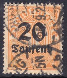 1923  Dienstmarke mit neuem Wertaufdruck