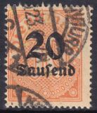 1923  Dienstmarke mit neuem Wertaufdruck