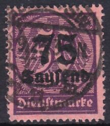1923  Dienstmarke mit neuem Wertaufdruck