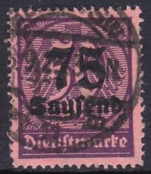 1923  Dienstmarke mit neuem Wertaufdruck