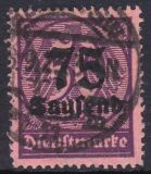 1923  Dienstmarke mit neuem Wertaufdruck