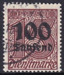 1923  Dienstmarke mit neuem Wertaufdruck