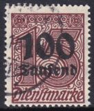 1923  Dienstmarke mit neuem Wertaufdruck