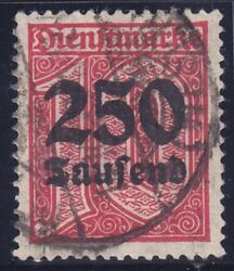1923  Dienstmarke mit neuem Wertaufdruck
