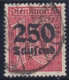 1923  Dienstmarke mit neuem Wertaufdruck