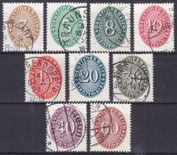 1927/33  Dienstmarken: Wertziffern im Oval