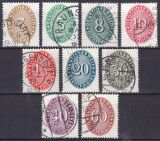 1927/33  Dienstmarken: Wertziffern im Oval
