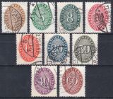 1927/33  Dienstmarken: Wertziffern im Oval
