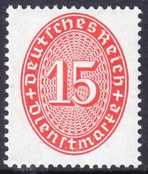 1927  Dienstmarke: Wertziffern im Oval