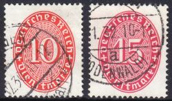 1927/33  Dienstmarken: Wertziffern im Oval