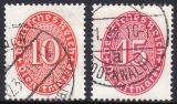1927/33  Dienstmarken: Wertziffern im Oval