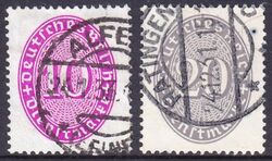 1927/33  Dienstmarken: Wertziffern im Oval