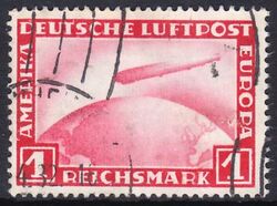 1931  Flugpostmarke: Luftschiff Graf Zeppelin LZ 127