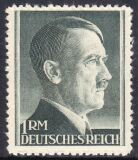 1942  Freimarken: Adolf Hitler mit Perfix-Zhnung