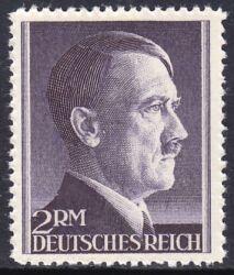 1942  Freimarken: Adolf Hitler mit Perfix-Zähnung