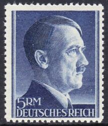 1942  Freimarken: Adolf Hitler mit Perfix-Zähnung