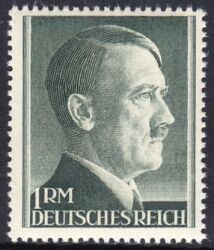1942  Freimarken: Adolf Hitler mit Zähnung K 14