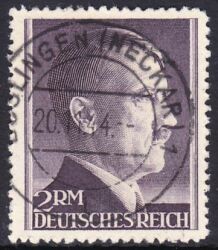 1942  Freimarken: Adolf Hitler mit Perfix-Zähnung