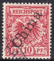 China - 1898  Freimarke mit diagonalem Aufdruck