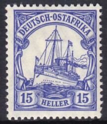 Deutsch-Ostafrika - 1905  Schiffszeichnung mit Wz.