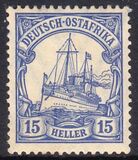Deutsch-Ostafrika - 1905  Schiffszeichnung mit Wz.