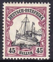 Deutsch-Ostafrika - 1905  Schiffszeichnung mit Wz.