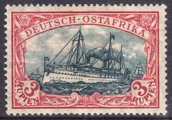 Deutsch-Ostafrika - 1905  Schiffszeichnung mit Wz.