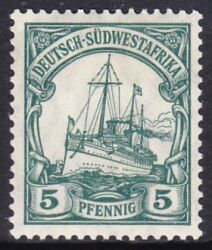 Deutsch-Südwestafrika - 1906  Schiffszeichnung mit Wz.