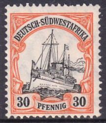 Deutsch-Sdwestafrika - 1906  Schiffszeichnung mit Wz.