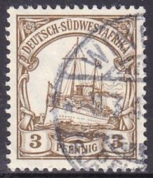 Deutsch-Sdwestafrika - 1906  Schiffszeichnung mit Wz.