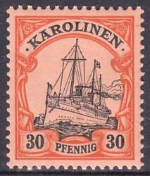 Karolinen - 1900  Schiffszeichnung ohne Wz.