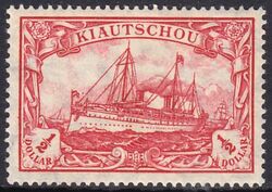 Kiautschou - 1905  Schiffszeichnung mit Wz.