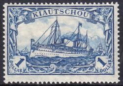 Kiautschou - 1905  Schiffszeichnung mit Wz.