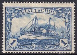 Kiautschou - 1905  Schiffszeichnung mit Wz.