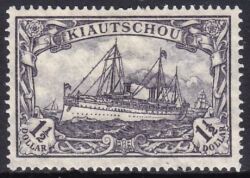 Kiautschou - 1905  Schiffszeichnung mit Wz.