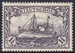 Kiautschou - 1905  Schiffszeichnung mit Wz.