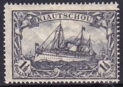 Kiautschou - 1905  Schiffszeichnung mit Wz.