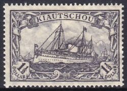 Kiautschou - 1905  Schiffszeichnung mit Wz.