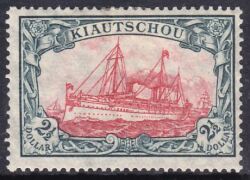 Kiautschou - 1905  Schiffszeichnung mit Wz.