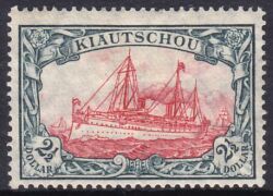 Kiautschou - 1905  Schiffszeichnung mit Wz.