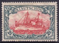 Kiautschou - 1905  Schiffszeichnung mit Wz.