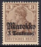 Marokko - 1911  Freimarke mit Aufdruck "Marokko"