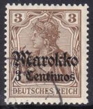 Marokko - 1911  Freimarke mit Aufdruck "Marokko"