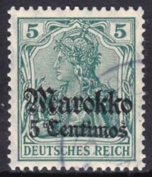 Marokko - 1911  Freimarke mit Aufdruck "Marokko"